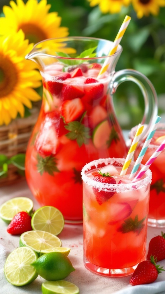 Refreshing Large Batch Strawberry Margarita Recipe
