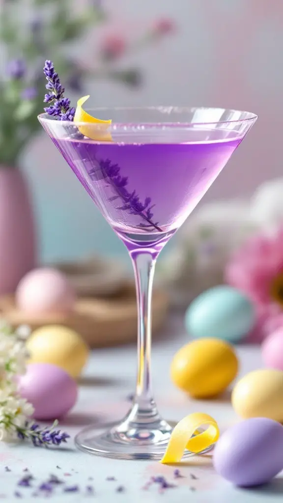Classic Easter Bloom Lavender Martini – A Stunning Lavender Gin Cocktail