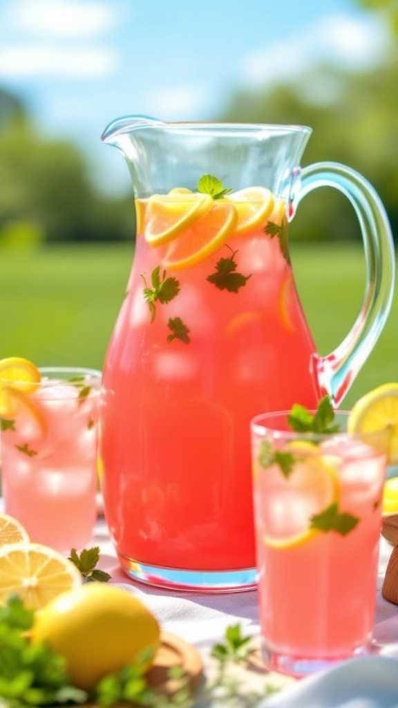 Refreshing Pink Lemonade Vodka Punch Recipe