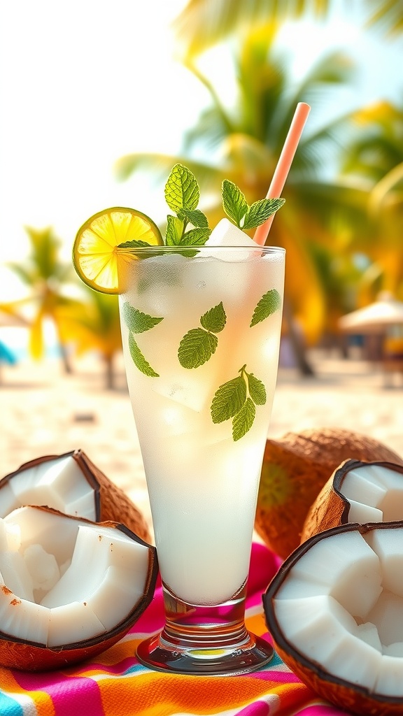 Refreshing Coconut Water Skinny Cocktail Recipe