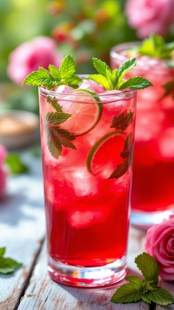 Refreshing Rose Hibiscus Iced Tea Recipe
