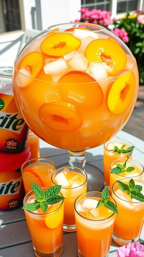 Peach and Cream Summer Party Punch Recipe