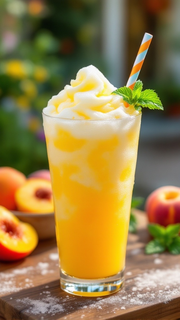 Frosty Peach Lemonade Slush Recipe