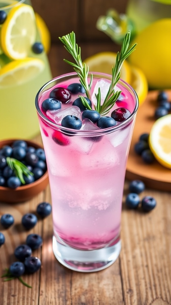 Refreshing Blueberry Vanilla Sparkler Mocktail Recipe