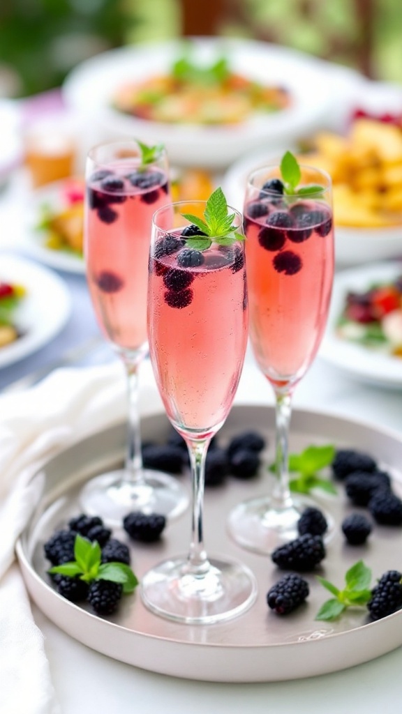 Refreshing Blackberry Champagne Mimosa Recipe
