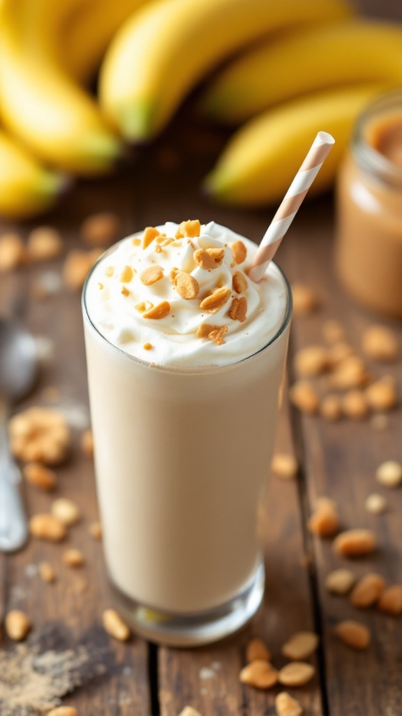 Creamy and Satisfying Peanut Butter Banana Milkshake Recipe