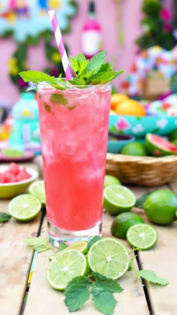 Refreshing Sweet Watermelon Mint Summer Mocktail