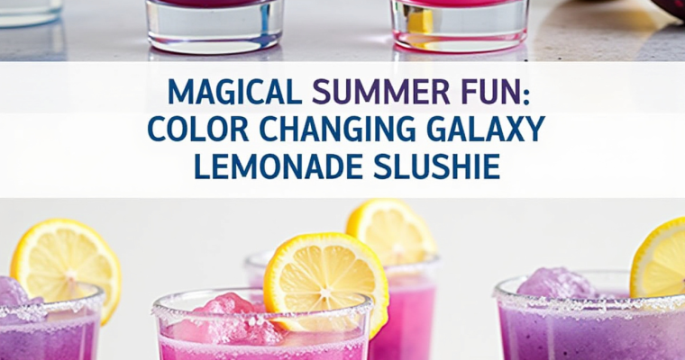 Galactic Citrus Delight: The Ultimate Magical Color Changing Lemonade Slushie Recipe for Summer Fun